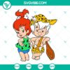 Bam Bam and Pebbles Flintstones Kids SVG Bundle - Disney cartoon characters in a playful and colorful design. Ideal for craft projects.