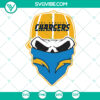 Los Angeles Chargers Skull Super Bowl NFL Team Logo SVG with instant download option. Perfect for Chargers fans!
