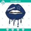 Dallas Cowboys lips SVG design showcasing team's logo and colors, perfect for fans. Instant download for DIY projects.