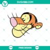 Winnie the Pooh Tigger face SVG cut file featuring a free, fun and adorable cartoon design for crafting projects.