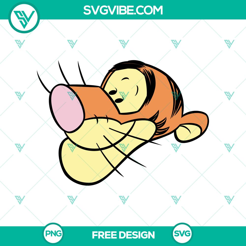 Winnie The Pooh Tigger Face SVG Cut File – Free Fun Cartoon Design Winnie the Pooh Tigger face SVG cut file featuring a free, fun and adorable cartoon design for crafting projects.