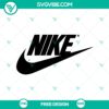 Nike logo SVG cut file, iconic sports brand design, free download.