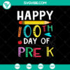 100 Days of Pre K Celebration SVG - Colorful design for 100th Day, perfect for kids and teachers. Great gift idea.
