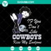 Dallas Cowboy Betty Boop SVG featuring NFL football helmet, ideal for sports fans. Instant download design for digital use.