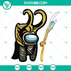 Among Us Loki Scepter Custom SVG PNG for Cricut &amp; Silhouette - Instant Download