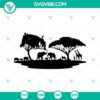 Safari Africa animal clipart featuring elephant and giraffe in SVG format. Ideal for crafts and projects. Instant download.