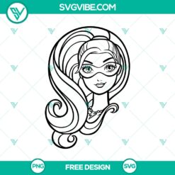 Barbie outline SVG cut file with free, simple, and stylish design, perfect for crafts and projects.