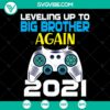 Brother Sister Pregnancy Announcement SVG for Big Brother Again 2021. Cute design for instant download.