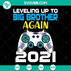 Brother Sister Pregnancy Announcement SVG for Big Brother Again 2021. Cute design for instant download.