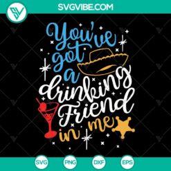 Toy Story Woody Drinking Friend SVG - Disney Drinks Cut File