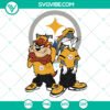 Looney Tunes Pittsburgh Steelers SVG logo with a hip hop twist, perfect for NFL sport fans. Instant download for DIY projects.