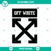 Off White logo SVG cut file featuring free streetwear brand design, ideal for printing and crafting.