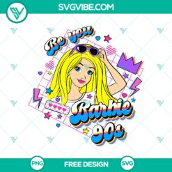 Barbie Be You SVG Cut File: Free inspirational self-love design with Barbie typography and motif in SVG format for crafting, sticker, or decor.