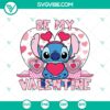 Be My Valentine romantic stitching love design SVG DXF EPS PNG files for crafting projects. Perfect for Valentine's Day!