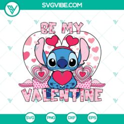 Be My Valentine romantic stitching love design SVG DXF EPS PNG files for crafting projects. Perfect for Valentine's Day!