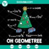 Math geometry Christmas tree teacher SVG with funny design, ideal for holiday-themed cut files. Perfect for Christmas crafting projects.