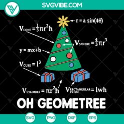 Math geometry Christmas tree teacher SVG with funny design, ideal for holiday-themed cut files. Perfect for Christmas crafting projects.