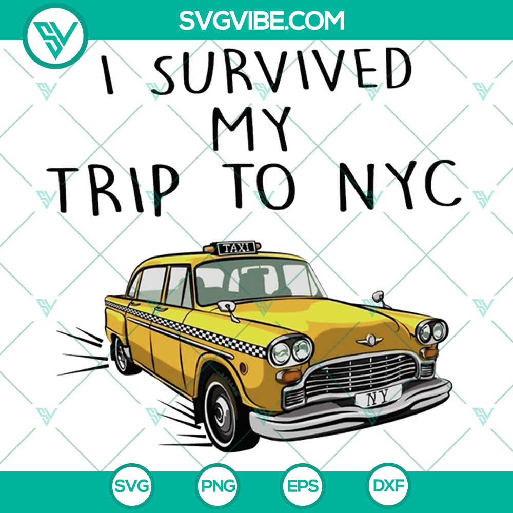 mockup-645115182.jpg Spider Man SVG design with "I Survived My Trip To NYC" quote, ideal for instant download. Perfect for Spider-Man fans.
