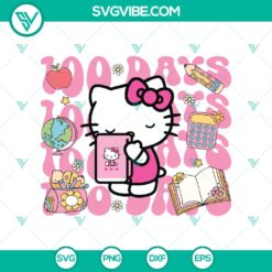 Hello Kitty 100 Days of School Celebration SVG DXF EPS PNG