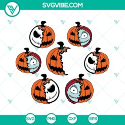 Pumpkin Jack Sally Starbucks Cold Cup SVG with Halloween Venti Cup design, perfect for instant download.