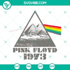 Pink Floyd Dark Side of the Moon Pyramid 1973 Rock Band SVG Cut Files Clipart - Instant Download