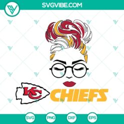 Kansas City Chiefs girl NFL SVG design, perfect for football fans. Instant download for crafting projects.