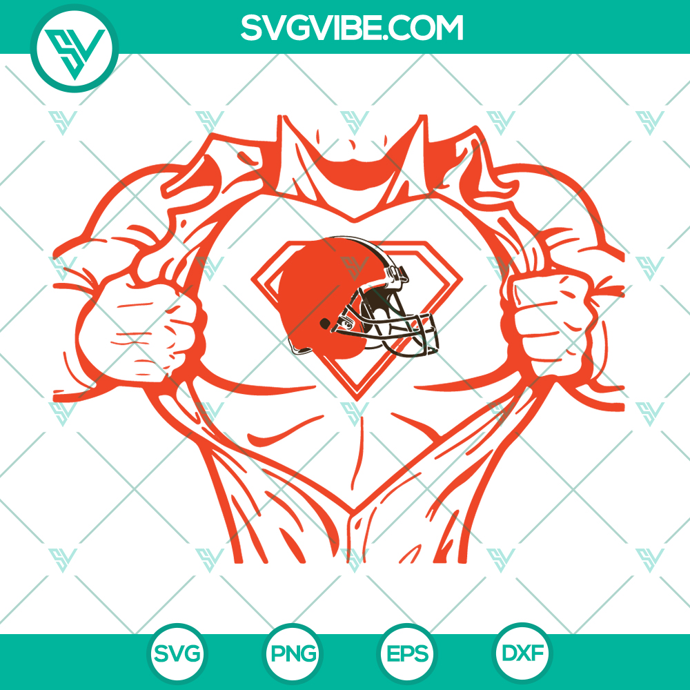mockup-667426351.jpg Cleveland Browns Superman NFL Team Logo SVG - Instant Download, featuring Superman-inspired team logo design.