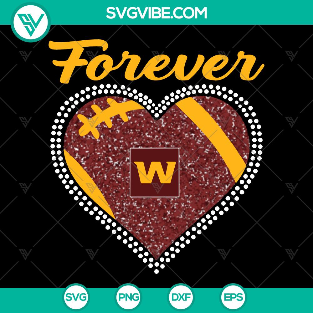 mockup-670619296.jpg Forever Washington Football Team Heart Diamond SVG with Sport Logo Super Bowl NFL Teams design, ideal for football fans and merchandise.