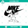 Snoopy Nike logo SVG cut file - Free cartoon-sports crossover design featuring Snoopy wearing Nike gear.