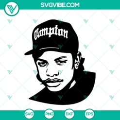 Compton SVG Cutting Files featuring a Rapper design for Cricut, Hip Hop & Rap design, perfect for crafting projects.