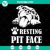 Resting pitbull dog animal pet SVG design, great for digital crafting. Instant download available.