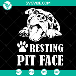 Resting pitbull dog animal pet SVG design, great for digital crafting. Instant download available.