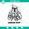 Boba Fett Star Wars weed SVG design for instant download, featuring iconic character.