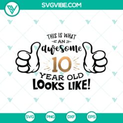 10th Birthday SVG Bundle - Boy &amp; Girl Thumbs Up T-Shirt Designs