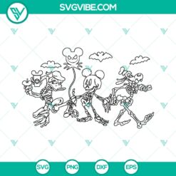Disney Mickey Skeleton Halloween SVG | Donald Duck Skeleton SVG