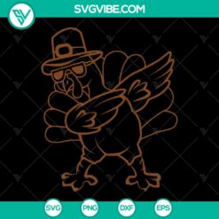 Dabbing Turkey SVG and PNG Cut Files for Cricut - Instant Download