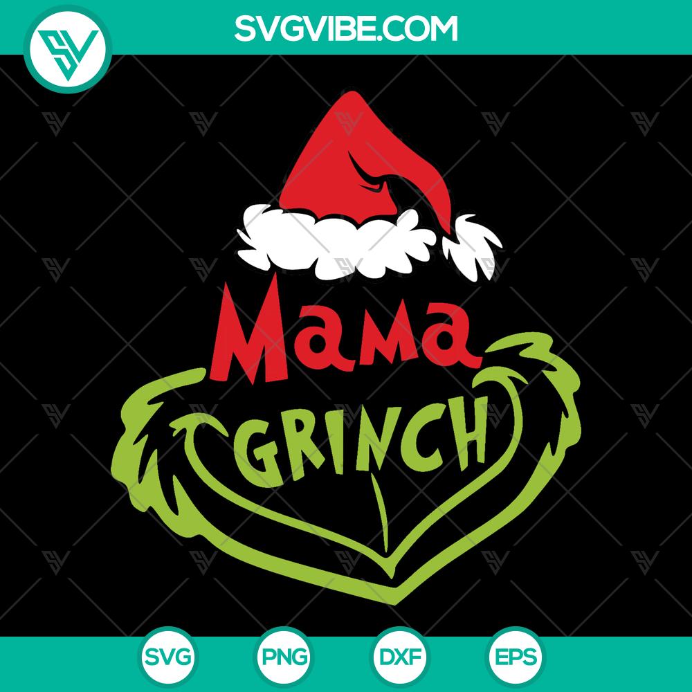 mockup-6974004.jpg Mama Grinch Santa hat Merry Christmas SVG for instant download - festive and jolly holiday design.