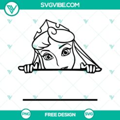 Aurora Monogram SVG Cut File - Free Princess Design with Customizable Features for Creating Personalized Projects.