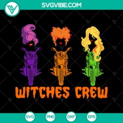 Hocus Pocus Witches Crew Chopper Motorcycle SVG Design - Cut Files for Cricut &amp; Silhouette