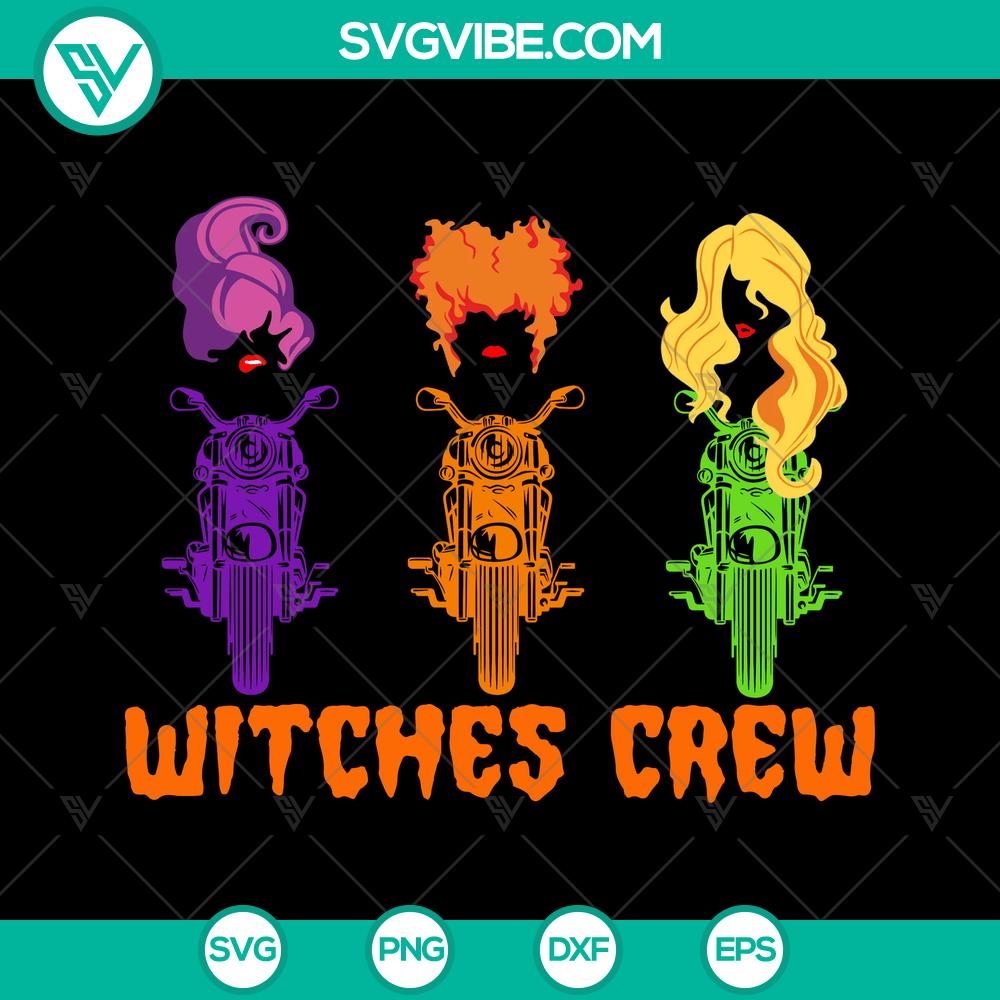 mockup-701357773.jpg Hocus Pocus Witches Crew Chopper Motorcycle SVG design for Cricut & Silhouette - Perfect for Halloween crafts and projects.
