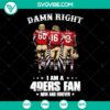 49ers fan SVG cut files for NFL and American football enthusiasts, instant download. Great for sports lovers.