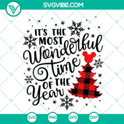 Disney Christmas Tree Mickey Svg - Festive Disney Plaid Cut Files