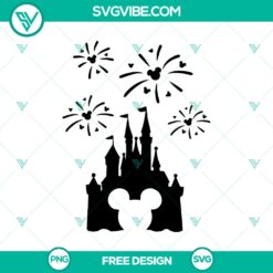 Disney Castle Mickey Mouse SVG Cut File, featuring a free magical design. Perfect for Disney lovers and crafts.