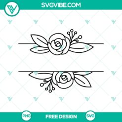 Floral Monogram SVG Cut File &ndash; Free Decorative Design