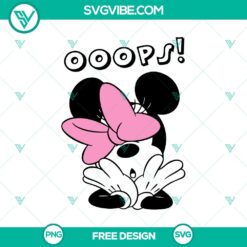 Minnie Mouse with bow SVG cut file, free classic Disney design for crafts and projects.