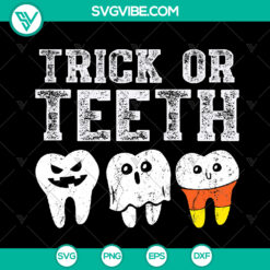 Funny dental Halloween treat SVG design with teeth graphic. Great dentist gift. Instant download for Halloween.