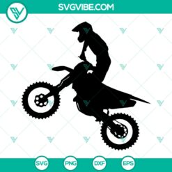 Motocross Rider &amp; Dirt Bike SVG Bundle - Cut Files &amp; Clipart