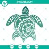 Turtle Mandala SVG Bundle with Sea Turtle, Palm Tree, Summer Beach Cut Files, perfect for Cricut and Silhouette projects.
