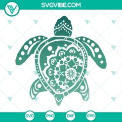 Turtle Mandala SVG Bundle: Sea Turtle, Palm Tree, Summer Beach Cut Files