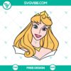 Sleeping Beauty Aurora SVG cut file, free classic fairytale design with intricate details for crafts and projects.